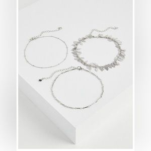 Torrid Feather Fringe Anklet Set